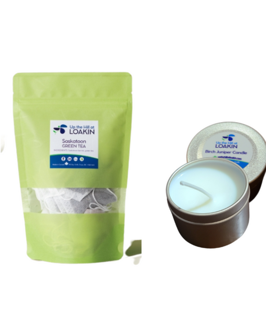 One 6 Pack Botanical Tea Blend w/Small Candle