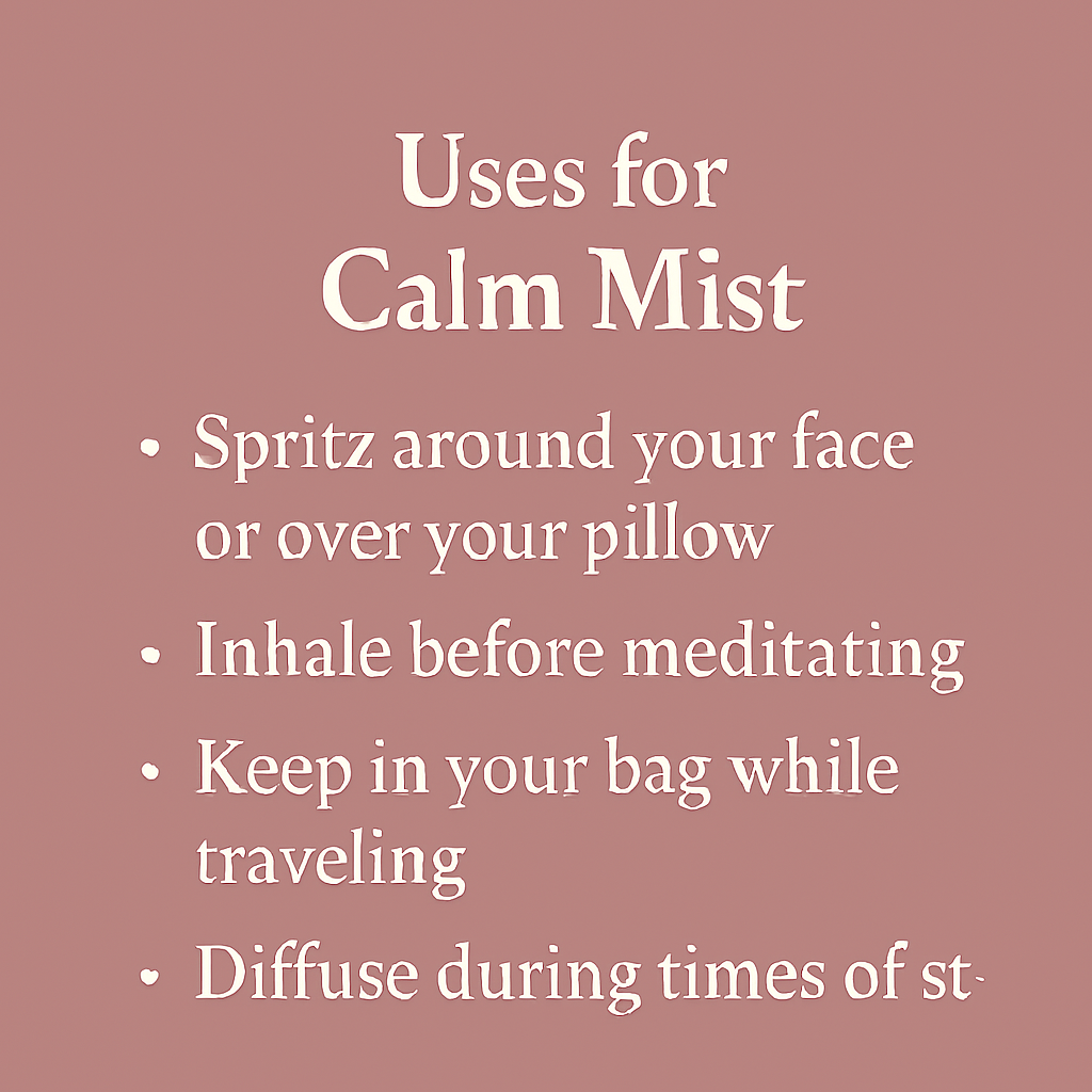 Calm Mist - A Botanical Ritual for Inner Peace and Emotional Reset