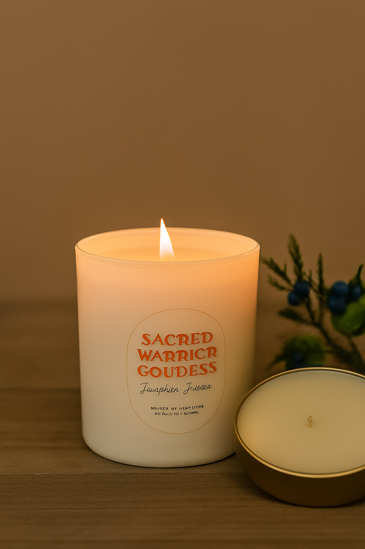 Sacred Warrior Goddess Candle – Birch Juniper