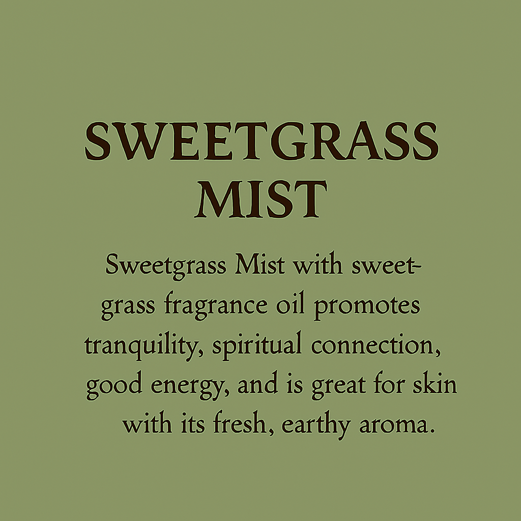 Sweet Kwlékwle Mist (Sweetgrass) - Sacred Scent, Modern Ritual